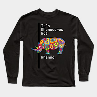 Rhinoceros Flag Long Sleeve T-Shirt